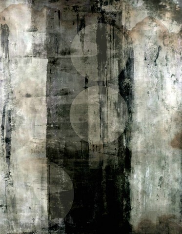 Black and Beige Abstract Art Painting